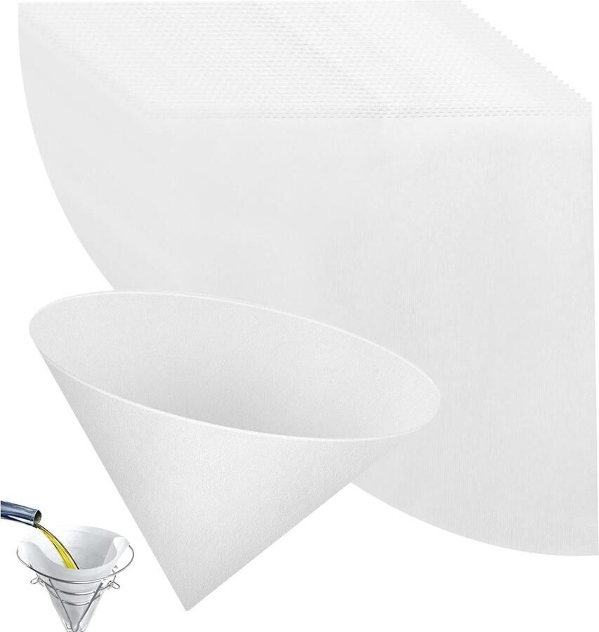 25 stuks 25 stuks 25 cm frituurolie filter vliesstof friteuse oliefilter kegel filter conische oliefilter van vliesfilterkegel filterkegel voor restaurants cafés snackbar hotels