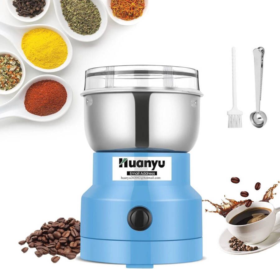 250W Elektrische Graanmolen & Kruidenmolen Multifunctionele Molen voor Koffiebonen Granen Specerijen en Noten
