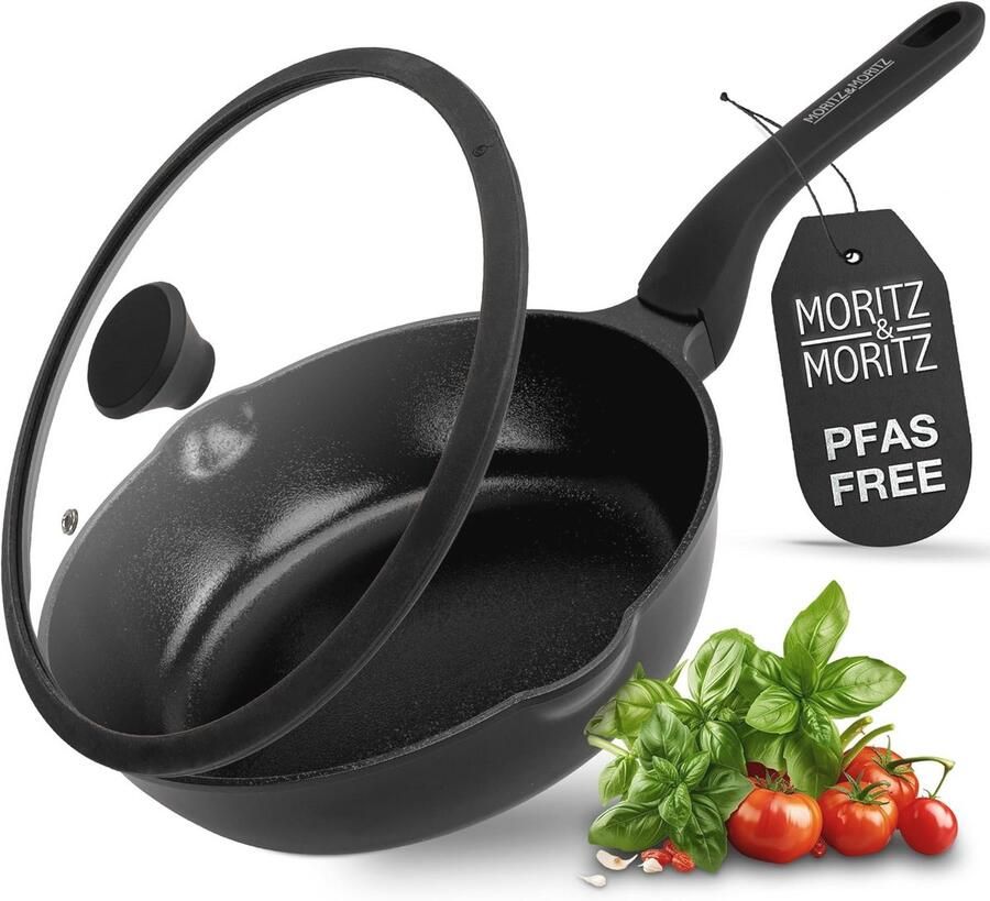 26 cm multipan met deksel antiaanbak pan voor braden stoven en stomen geschikt voor alle warmtebronnen