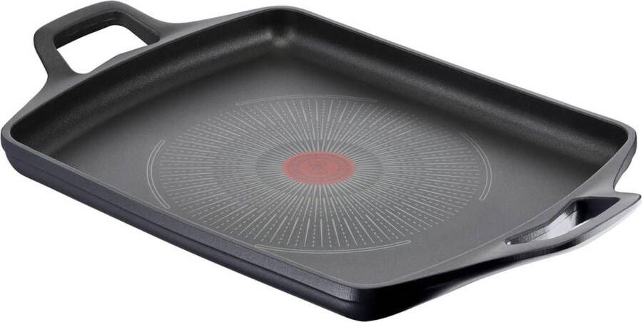 26 x 32 cm gegoten aluminium antiaanbakplaat inductiekookplaat gas en oven met Thermo-Signal kookindicator en Titanium coating om warmte te houden