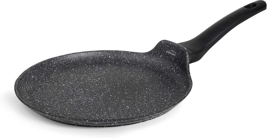 26844 crêpepan van gesmeed aluminium anti-aanbaklaag geschikt voor alle warmtebronnen inclusief inductie volledige inductie Ø 24 cm milieuvriendelijk en zonder PFOA zwart