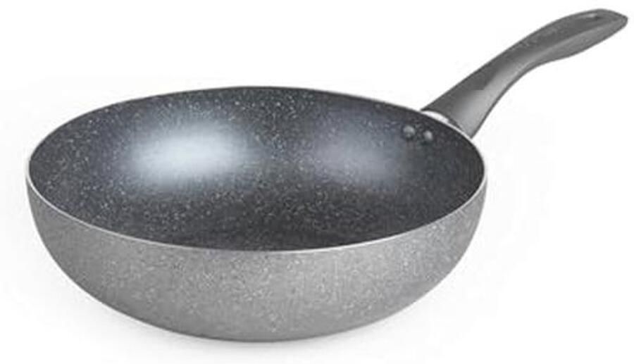 28 cm Antiaanbak Roerbakpan met Marmeren Coating Geschikt voor Inductie