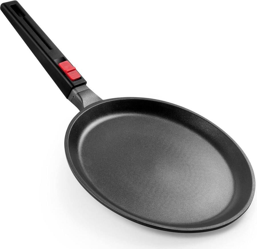 28 cm Crêpe Pan met Antiaanbaklaag en Afneembare Handgreep voor Alle Warmtebronnen