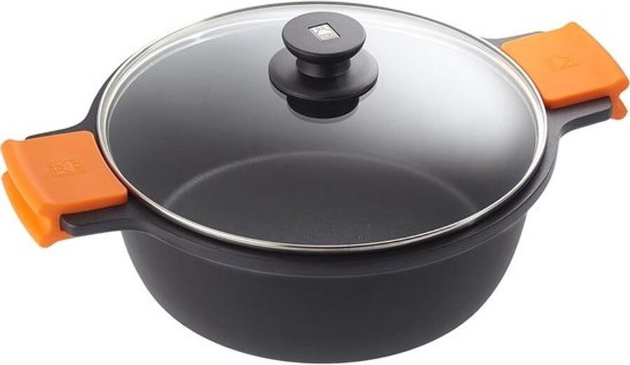 28 cm Hoge Kookpot Geschikt voor Alle Fornuizen incl. Inductie Gegoten Aluminium