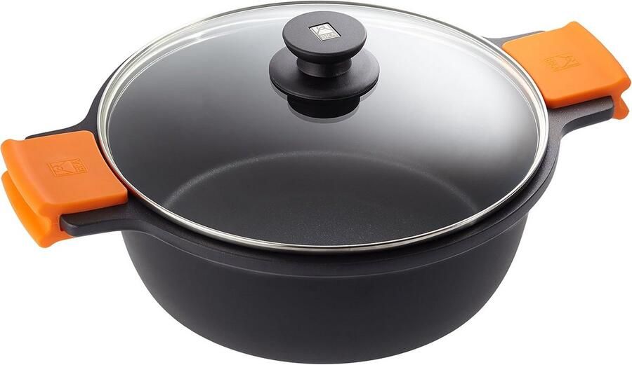 28 cm Hoge Kookpot Geschikt voor Alle Fornuizen incl. Inductie Gegoten Aluminium