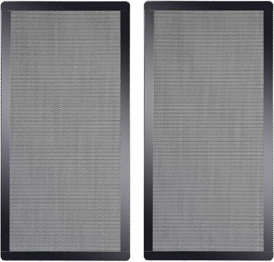 280 mm x 140 mm computer behuizing ventilator stoffilter pc mesh filter cover grills met magnetisch frame zwarte kleur (2 stuks)