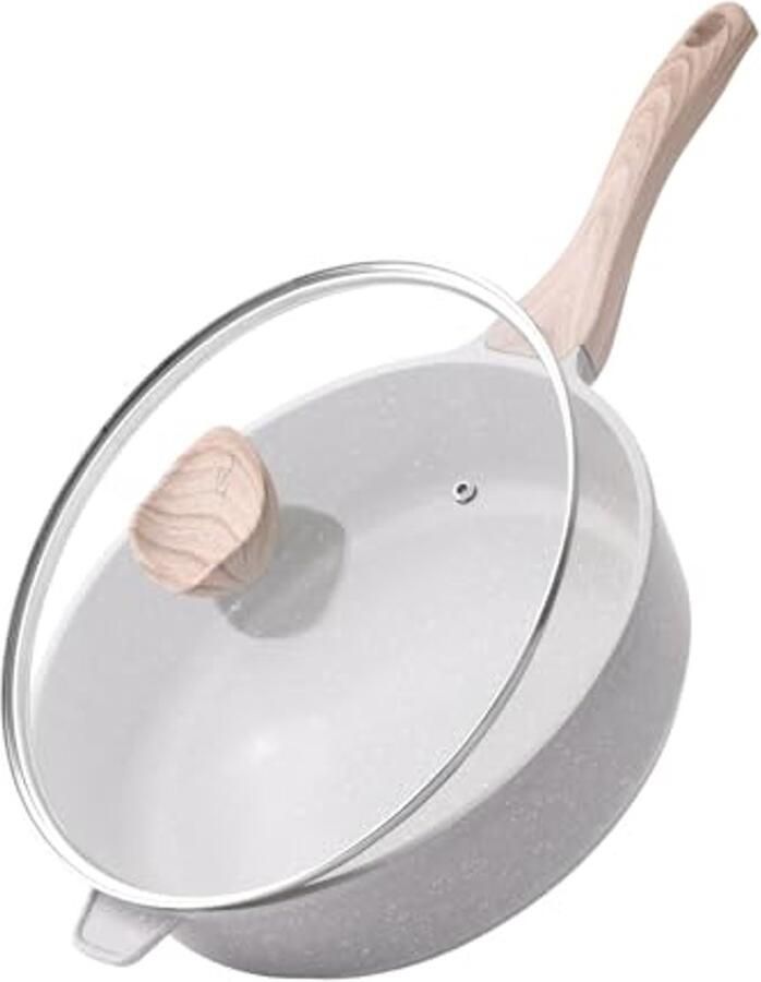 28cm Inductie Keramische Koekenpan Gezond en Duurzaam met Deksel