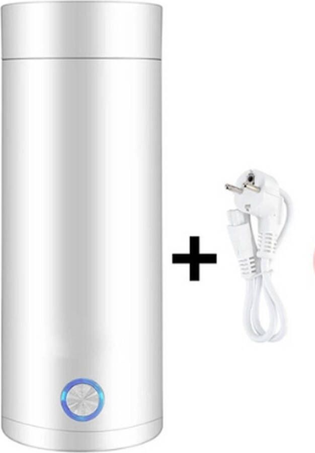 2In 1 Waterkoker Mini Waterkoker Cup Reis Waterkoker 2024 Wit 20W 400ml RVS