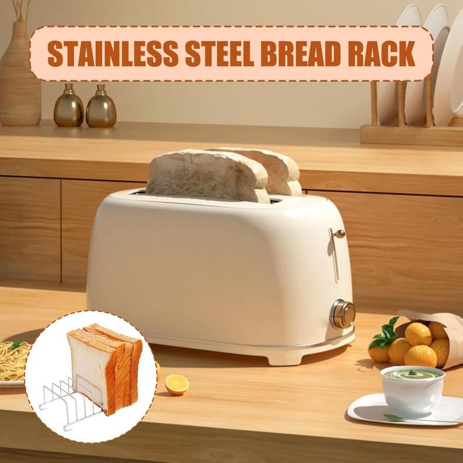 2pcs Toaster Stand Bun Attachment voor Toaster Bakgereedschap Air Fryer Accessoires Broodjes Bakken en Kamperen