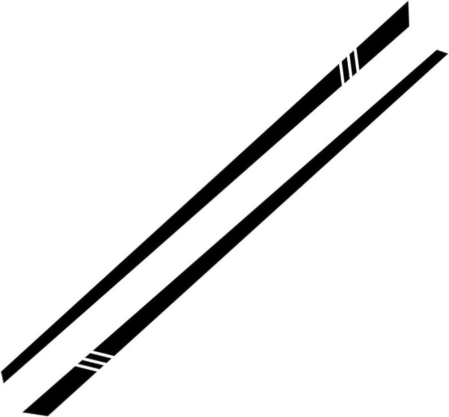 2pcs lot 220x8cm Stripe Style Side Stripes Car Both Body Stickers Decal Car Wrap Vinyl Film Automobiles s Car Accessories Geschikt voor de meeste automodellen