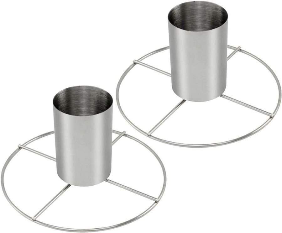 2x Kippenrooster RVS Kipgrill met Aromabak voor Oven en Barbecue