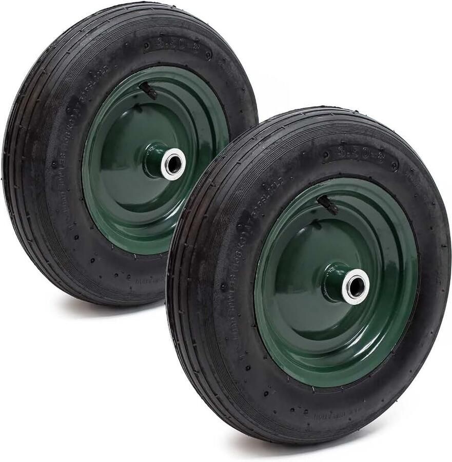 2x kruiwagenwiel luchtband 3 50-8 tot 130 kg met velg en binnenband – banden wielen kruiwagen