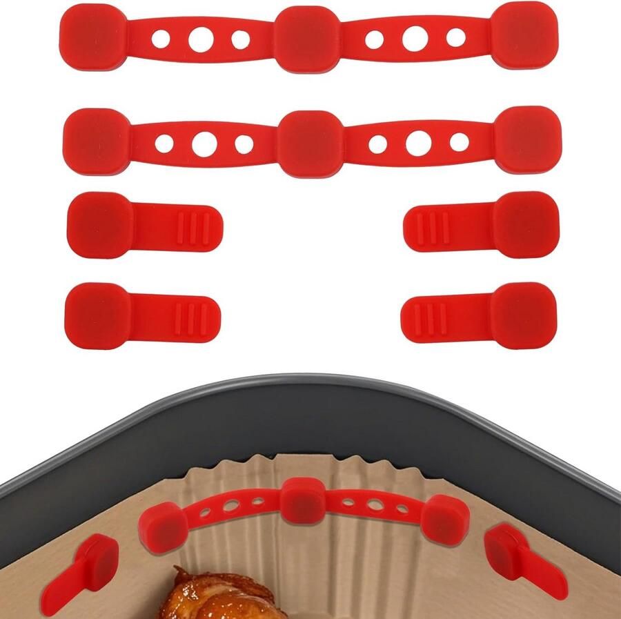 2x Magnetische Clips voor Bakpapier & Vormpjes in Airfryer Hittebestendig & Herbruikbaar