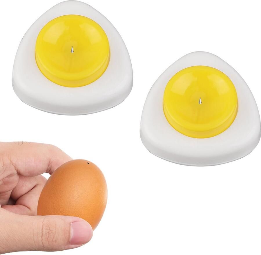 2x Magnetische Eierprikker voor Perfect Gekookte Eieren Roestvrijstalen Veiligheidsmechanisme