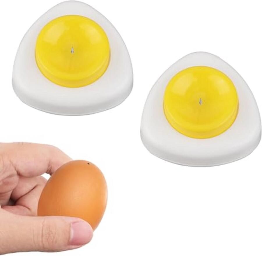 2x Magnetische Eierprikker voor Perfect Gekookte Eieren Roestvrijstalen Veiligheidsmechanisme