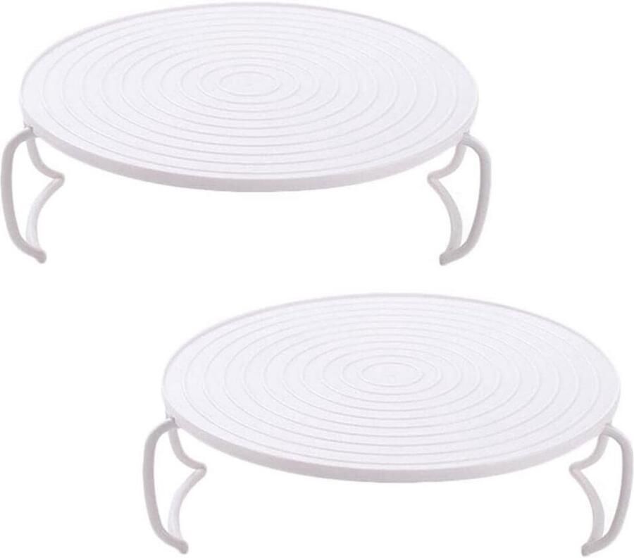 2x Magnetron Bordenstapelaar met Handvatten Ruimtebesparend Magnetron Plank voor Gelijktijdig Opwarmen