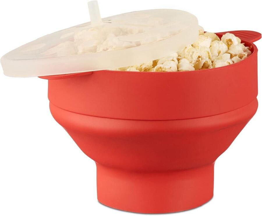 2x Opvouwbare Siliconen Magnetron Popcornmaker Zonder Olie