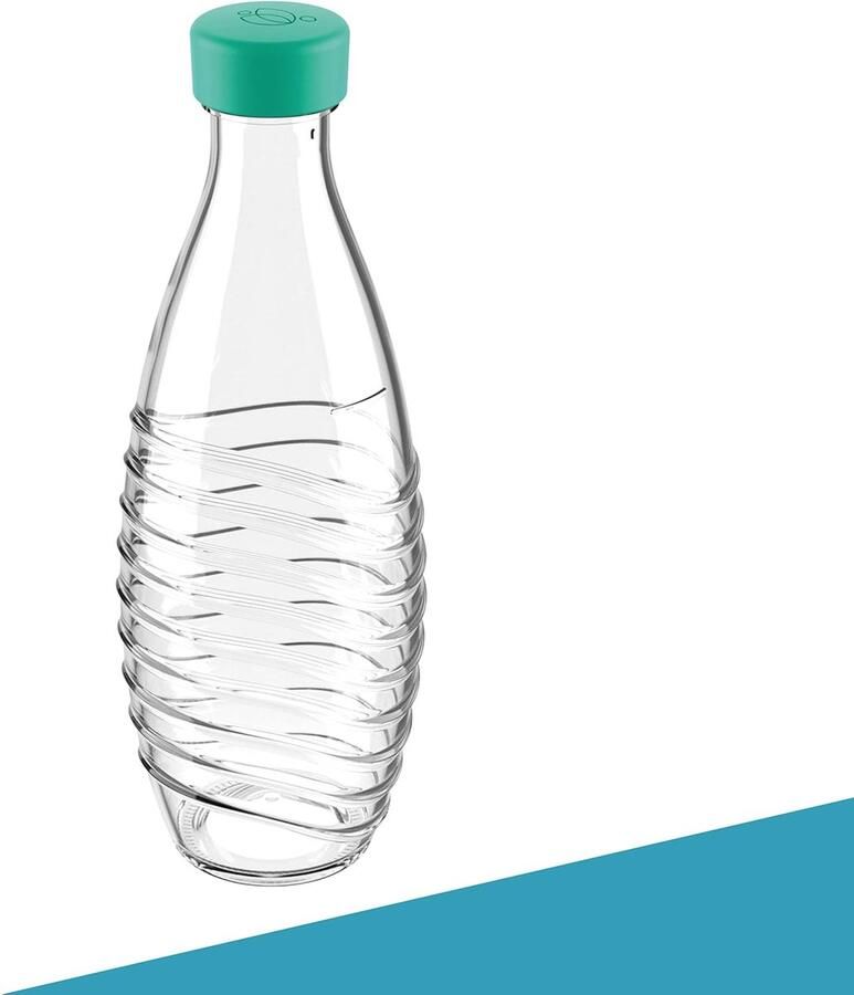 2X Premium flesdeksels voor SodaStream Crystal flessen Hoogwaardige deksels in prachtige kleuren Lekvrij & vaatwasbestendig Accessoires in elegante cadeauverpakking (Munt)