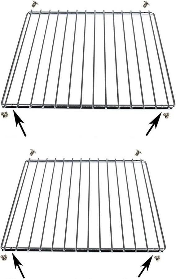 2x Verstelbare Ovenrooster Uitschuifbaar Planken voor Oven en Fornuis (360mm-600mm)