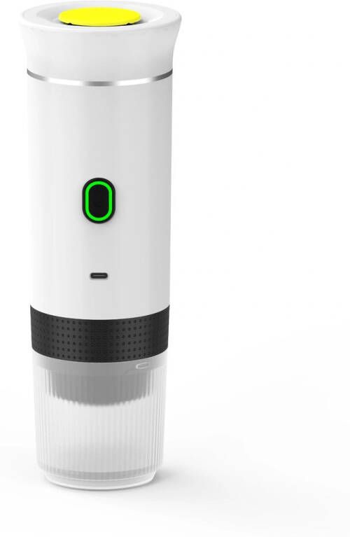 3-1 Draagbare reis espressomachine voor camping of onderweg Espresso Nespresso Dolce Gusto Gemalen koffie Oplaadbaar Wit