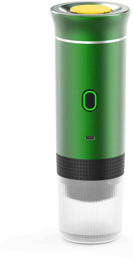 3-1 Draagbare reis espressomachine voor camping of onderweg Espresso Nespresso Dolce Gusto Gemalen koffie Oplaadbaar Groen