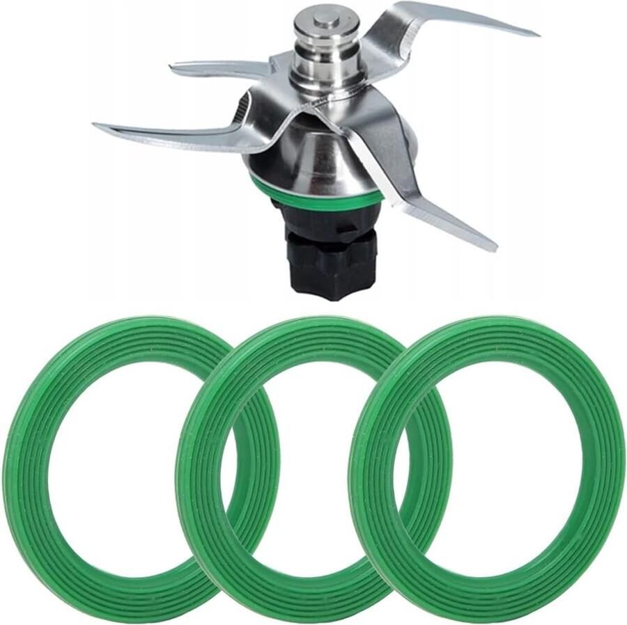 3-delige afdichtingsset groen voor messen van de Thermomix TM5 en TM6 Reserveonderdelen voor keukenmachines vervangingen en accessoires
