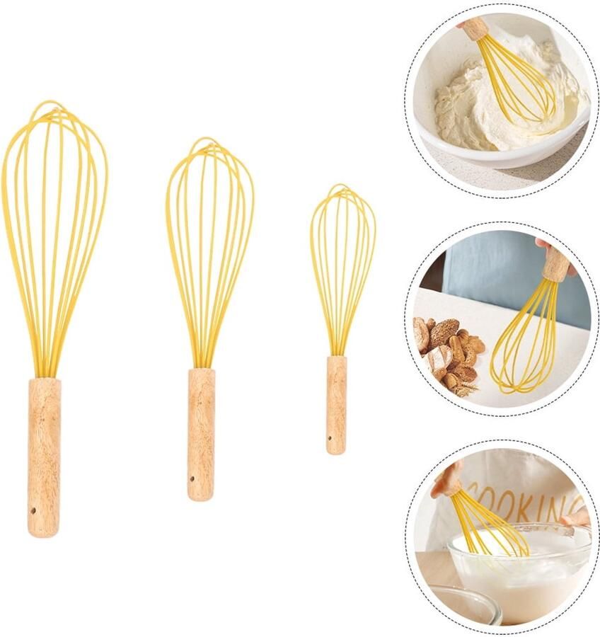 3-delige multifunctionele eierklopper siliconen garde set