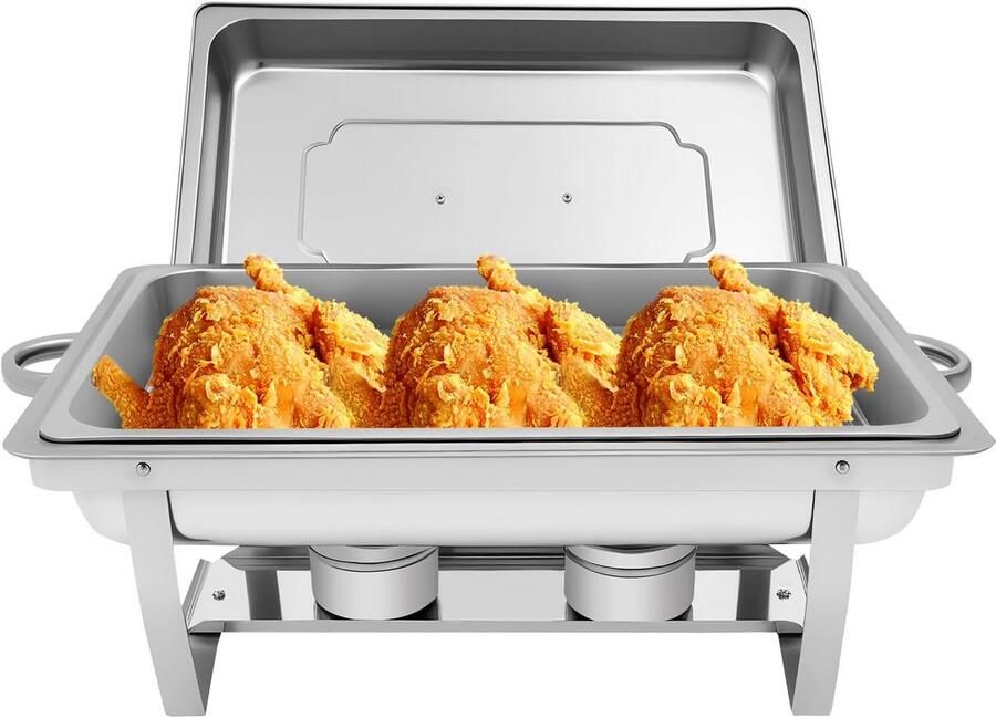 3-delige roestvrijstalen warmehouder voor buffet 3 x 2 5 liter geschikt voor vaatwasser