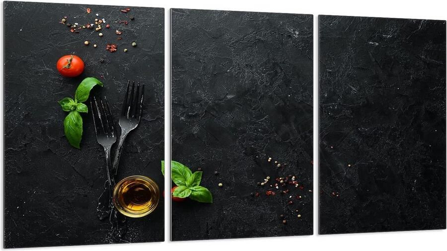 3-delige Universele Afdekplaten voor Keramische Kookplaten (30x52 cm) – Spatwand & Glas Snijplank