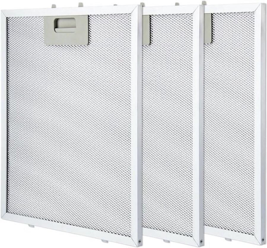 3-delige vetfilter voor afzuigkap 320 x 260 mm aluminium 5-laags vetfilter geschikt voor verschillende afzuigkappen en kookplaten