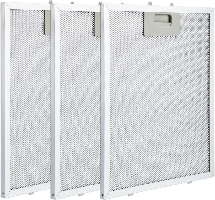 3-delige vetfilter voor afzuigkap 320 x 260 mm aluminium 5-laags vetfilter voor optimale vetafvoer en luchtkwaliteit
