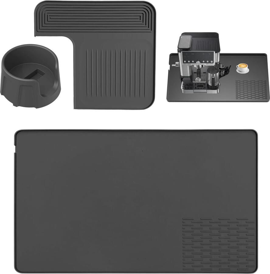 3-in-1 basis bovenmat van de machine en bodemkussen voor Luxe accessoires met Espressomachine Antislip siliconenmat voor ES601 & ES701 koffiemachine accessoires