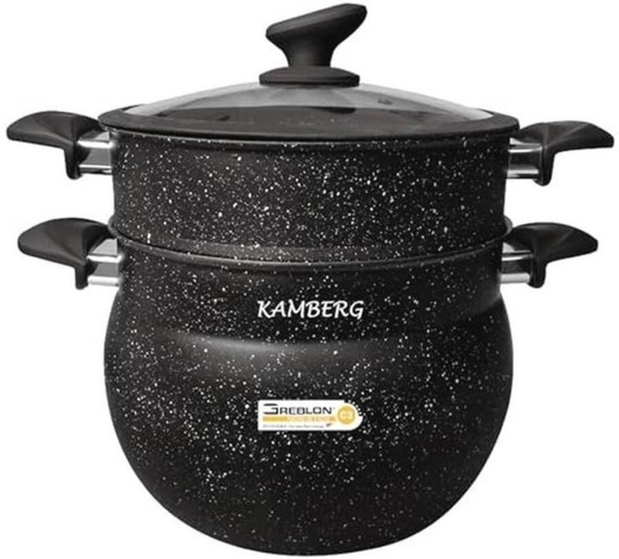 3-in-1 couscouspan stomer en kookpan Diameter 24 cm Inhoud 8 liter Aluminium Geschikt voor alle warmtebronnen