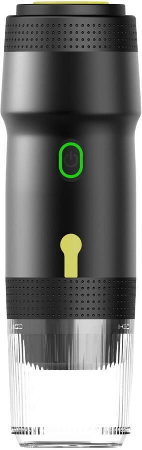 3-in-1 draagbaar koffiezetapparaat oplaadbaar reiskoffiezetapparaat 12V espressomachine geschikt voor capsulekoffie en koffiepoeder ideaal voor gebruik op de camping op reis op kantoor in de auto en thuis (zwart)