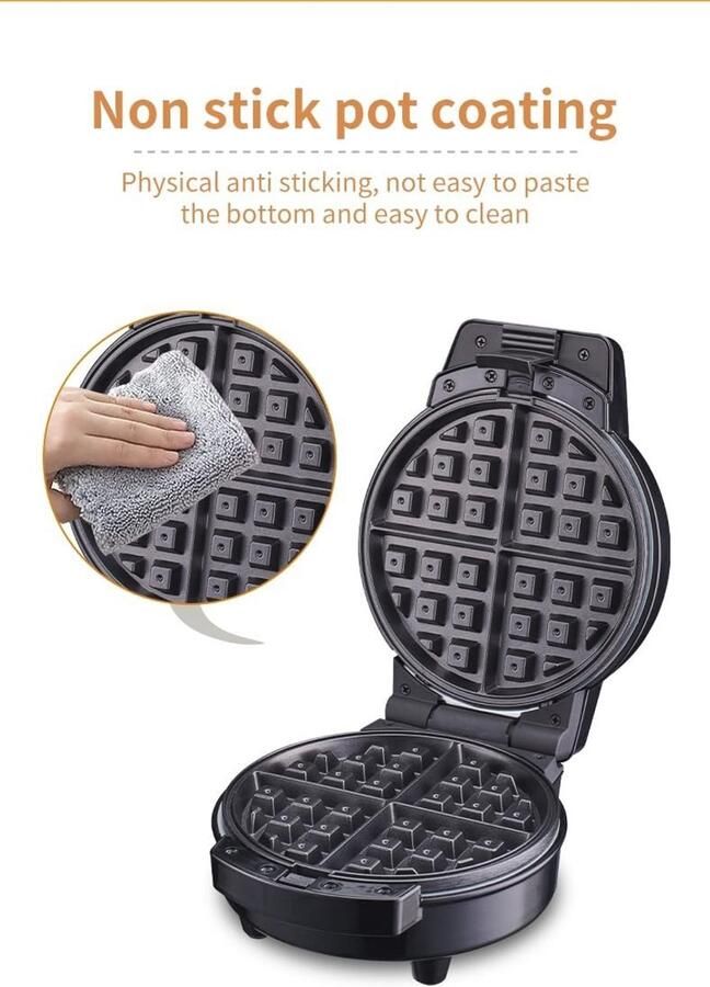 3 in 1 Elektrische Wafel en Donut Maker met Verwisselbare Platen voor Snack Cakes