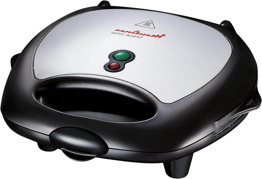 3-in-1 Keukenapparaat Wafelijzer Sandwichmaker Snelle Maaltijden Maken Verwisselbare Platen 700 Watt Zilver
