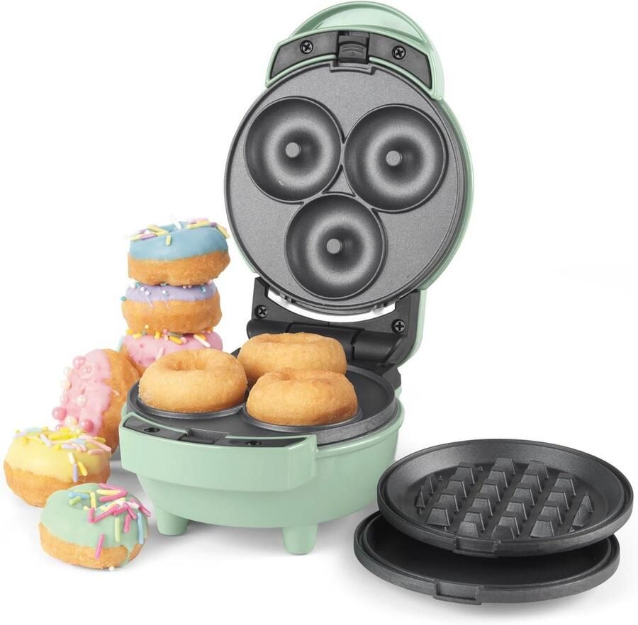 3-in-1 Mini Bites Maker Donuts Wafels en Pannenkoeken in Één Apparaat