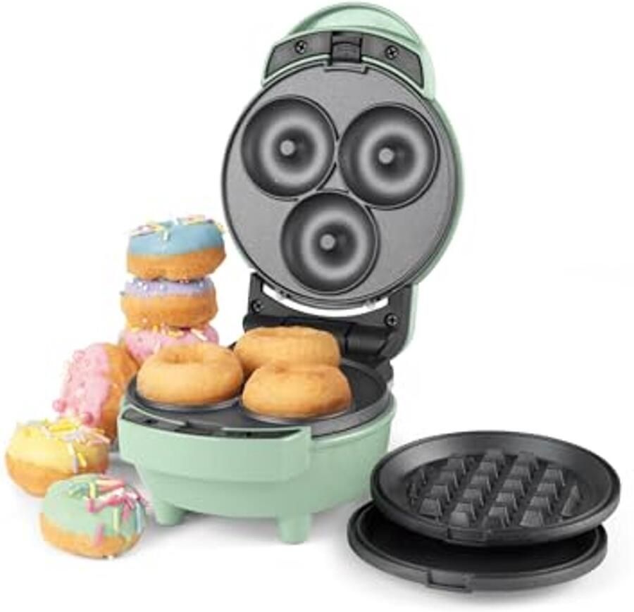 3-in-1 Mini Bites Maker Donuts Wafels en Pannenkoeken in Één Apparaat