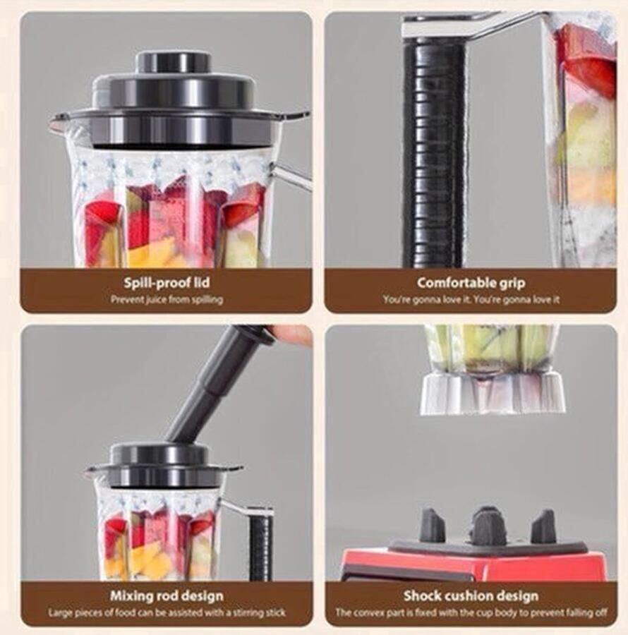 3-in-1 Mixer – Keukenmixer – Blendermachine – Smoothiemaker – Milkshakemixer – 700W Krachtige Motor – 15 Snelheidsstanden – 3 Mengkommen (3L 1 5L 0 5L) - Foto 2