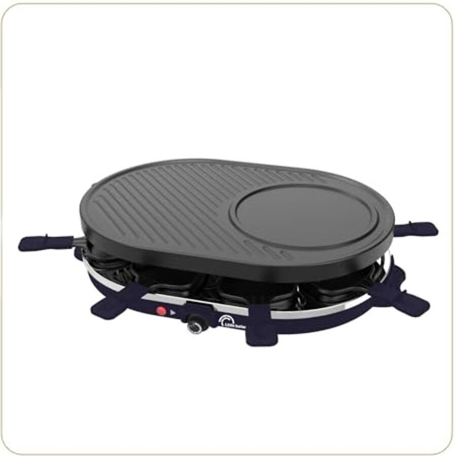 3-in-1 Multi Cheese Raclette Grill voor 8 Personen PFAS-vrij