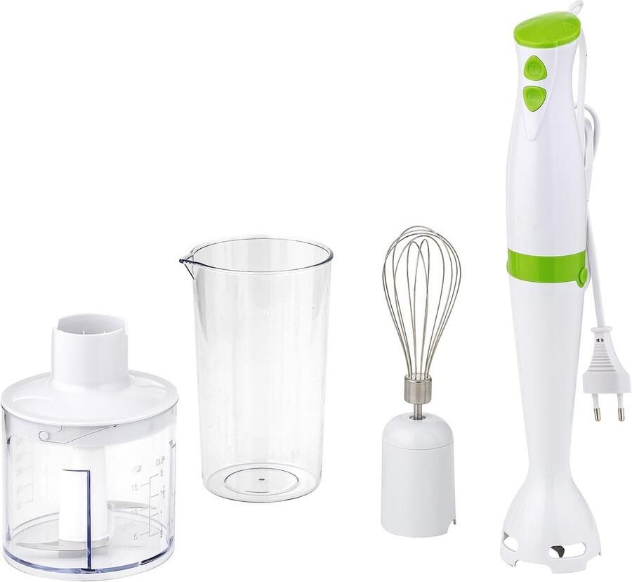 3-in-1 Staafmixerset met Hakmolen en Garde 200W Krachtige Staafmixer