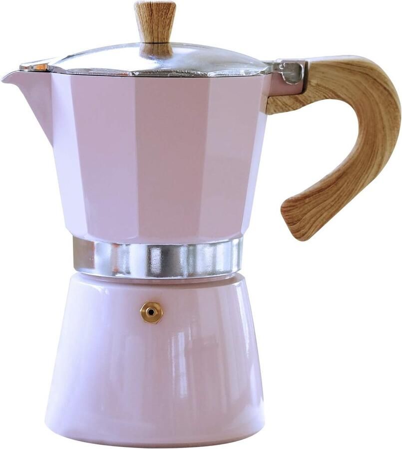3-kops aluminium espressokoker (Moka Pot) – Klassieke Italiaanse koffiemaker voor op het fornuis – Geschikt voor het bereiden van Italiaanse en Cubaanse koffie – Ideaal voor thuis en op de camping – 150 ml (5 oz)