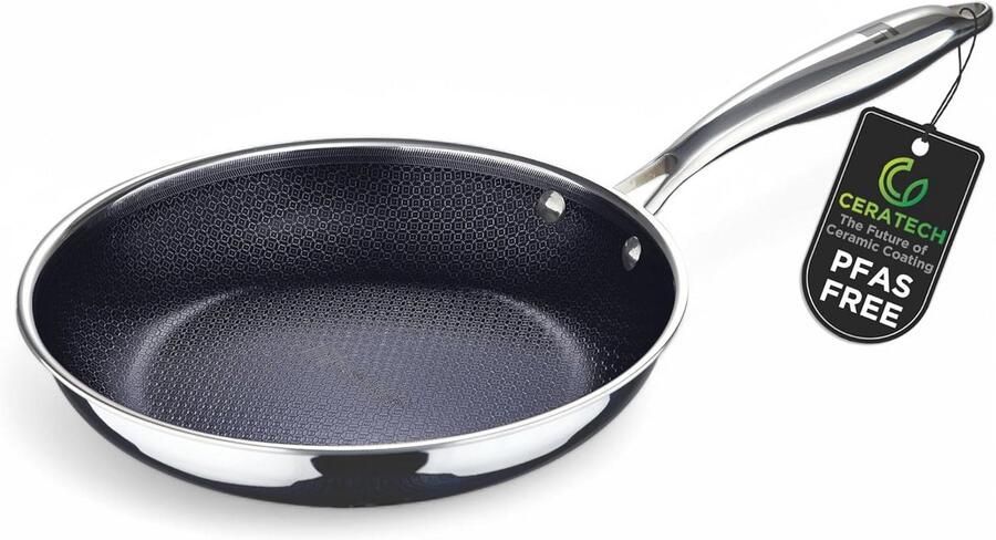 3-Lagen Hybride Braadpan 24cm met Antiaanbaklaag