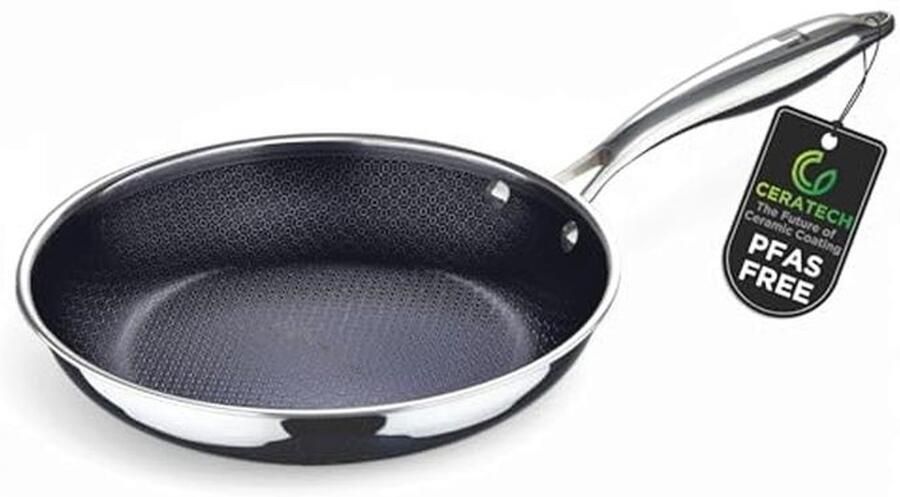 3-Lagen Hybride Braadpan 24cm met Antiaanbaklaag