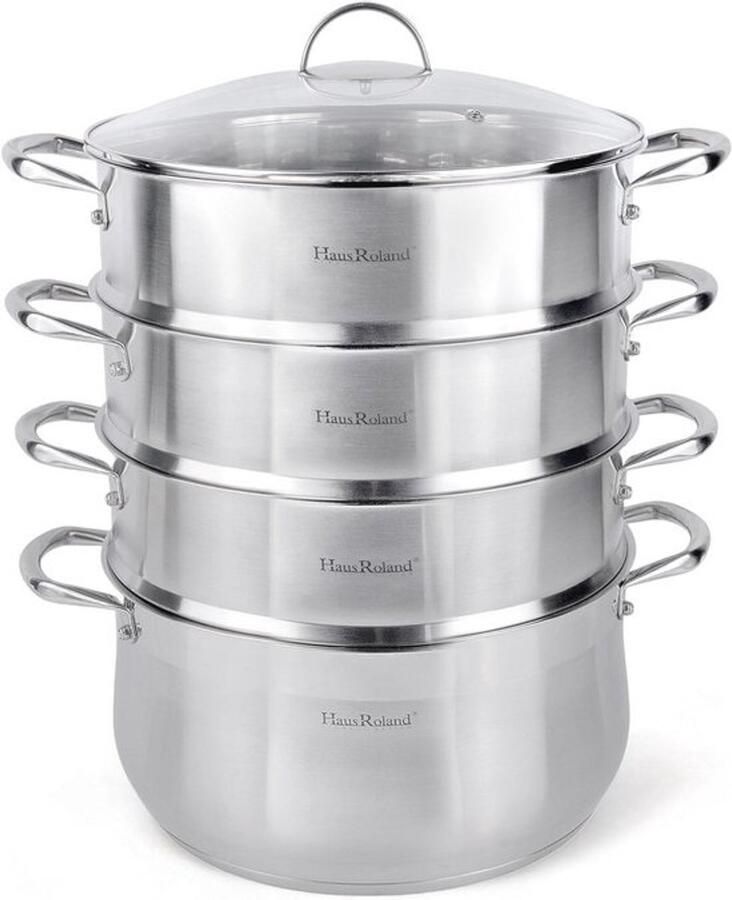 3-Layer Stoompan voor Groenten Dumplings en Vlees RVS Kookpan met Deksel