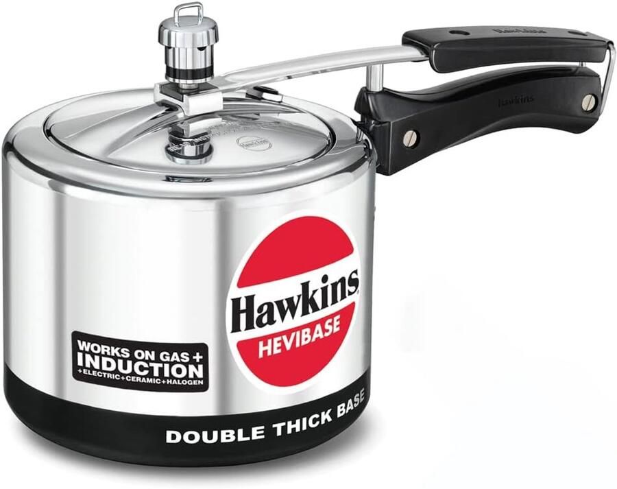 3 Liter Hevibase Snelkookpan Inductie Fornuis Zilver