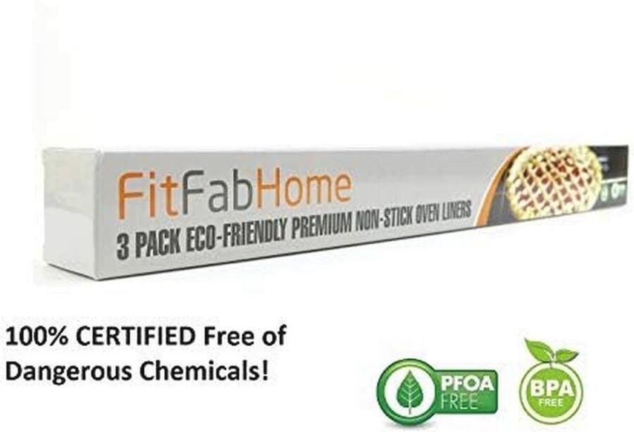 3-Pack Large Non-Stick Oven Liners BPA and PFOA Free