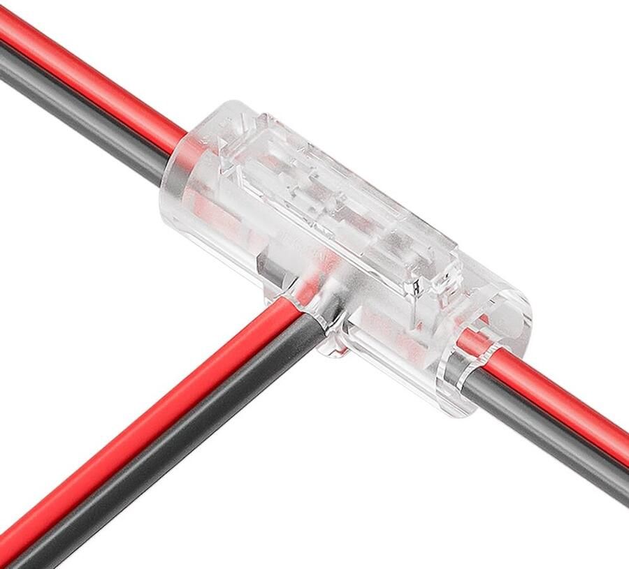 3-polige kabelverbinders 10 stuks soldeervrije krimpaansluiting voor 22-20 AWG gereedschapsvrije drievoudige verbinding voor led Smart Home en besturingsleidingen (22-20AWG-2P)