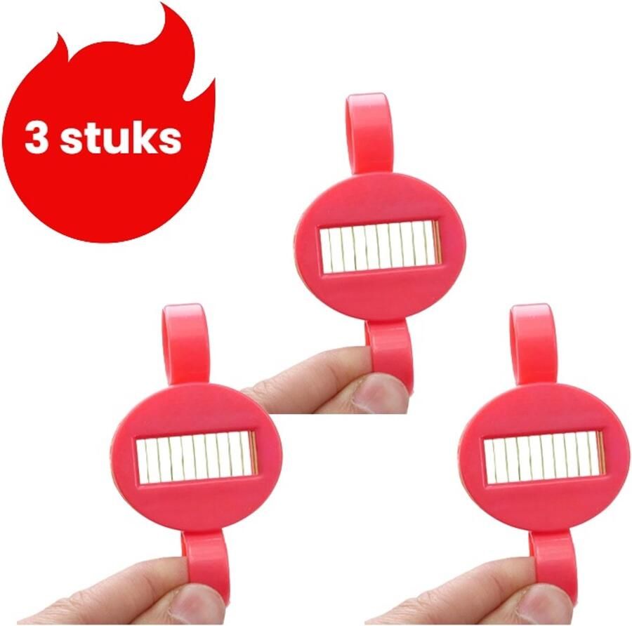 3-stuks- Bonensnijder Geschikt voor kidneybonen en zwarte ogenbonen Bonensnijder Multifunctionele groentesnijder Groot Rood