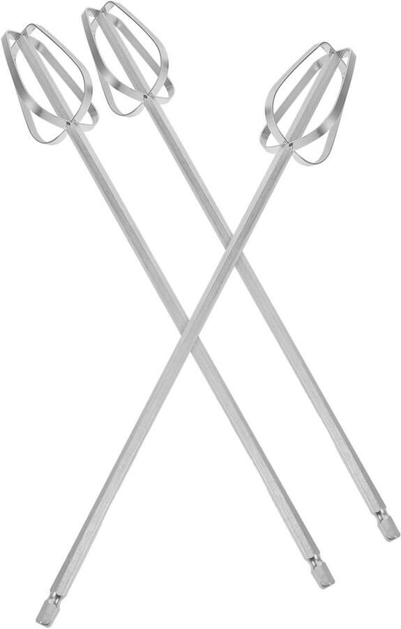 3 Stuks Delige Roestvrijstalen Handmixer Kloppers met Verlengde Steel Duurzame Vervangingsonderdelen voor Elektrische Keukenmixer Geschikt voor Deeg Dikke Mengsels